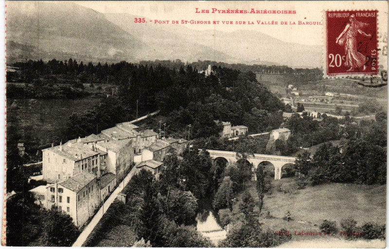 Carte postale ancienne Pont de Saint-Girons Ariege à Saint-Girons