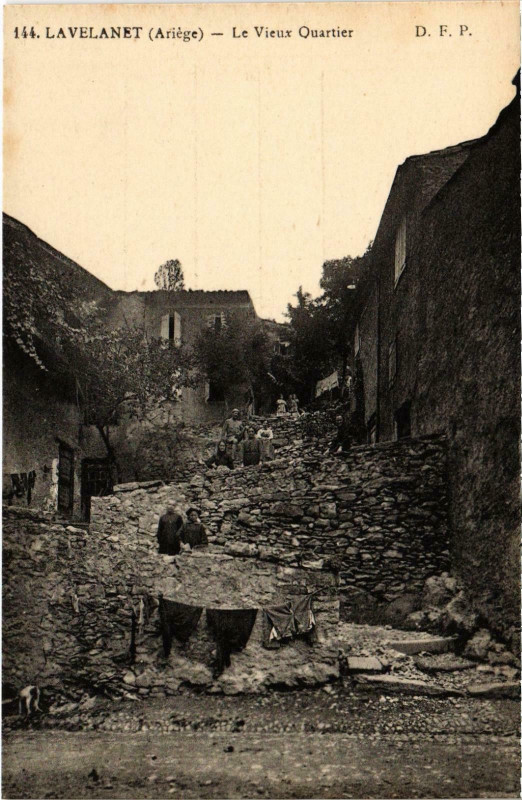 Carte postale ancienne Lavelanet Le Vieux Quartier Ariege à Lavelanet