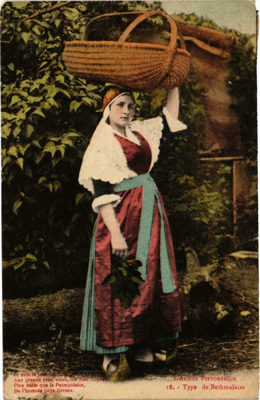 Carte postale ancienne Type de Bethmalaise Ariege