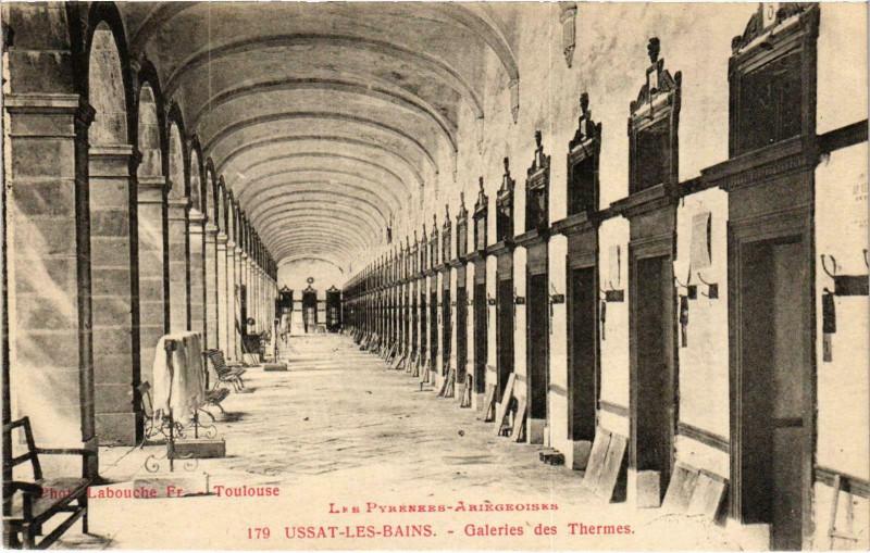 Carte postale ancienne Ussat-les-Bains Ariege à Ussat