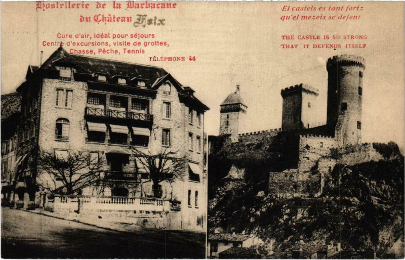 Carte postale ancienne Hostrilerie de la Barbacane Ariege