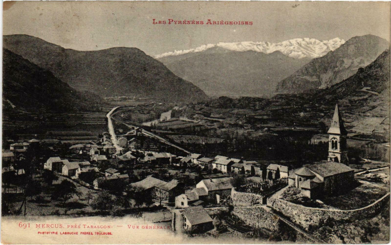 Carte postale ancienne Mercus pres Tarascon Ariege