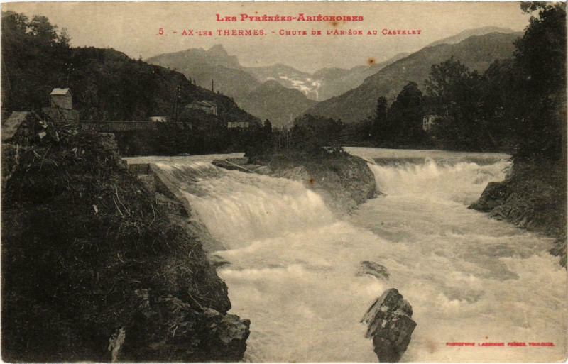 Carte postale ancienne Ax-les-Thermes Chute de l'Ariege Ariege à Ax-les-Thermes