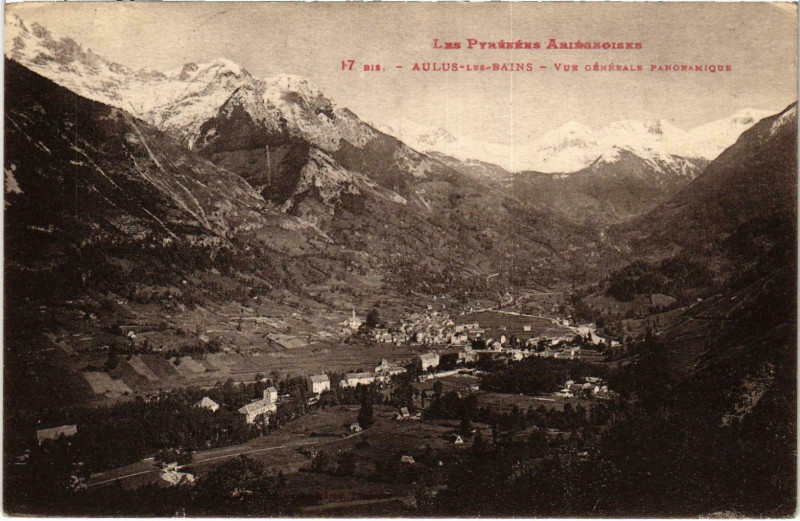 Carte postale ancienne Aulus-les-Bains Ariege à Aulus-les-Bains