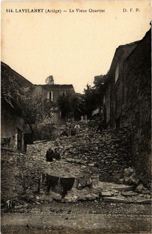 Carte postale ancienne Lavelanet Le Vieux Quartier Ariege à Lavelanet