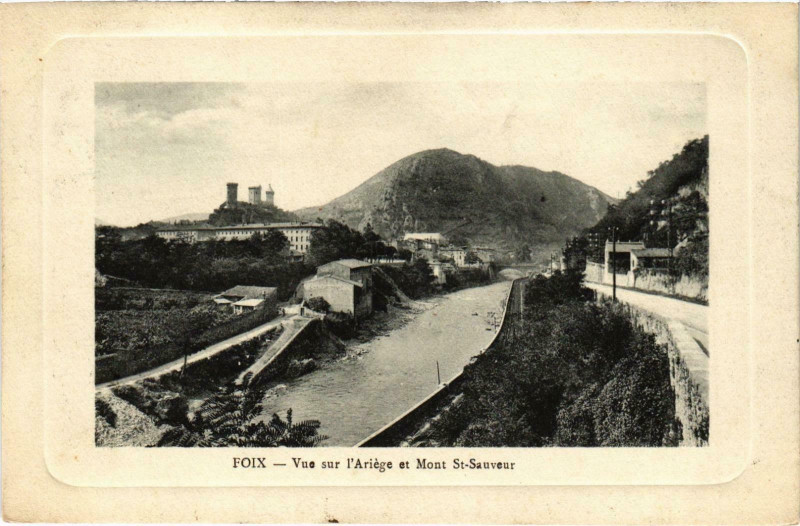 Carte postale ancienne Foix Vue sur Ariege à Foix