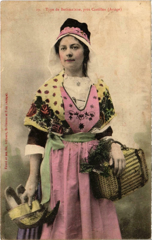 Carte postale ancienne Type de Bethmalaise Ariege