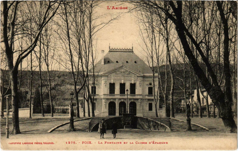 Carte postale ancienne Foix La Fontaine Ariege à Foix