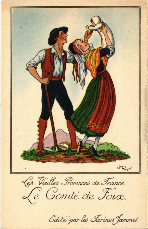 Carte postale ancienne Le comté de Foise Ariege