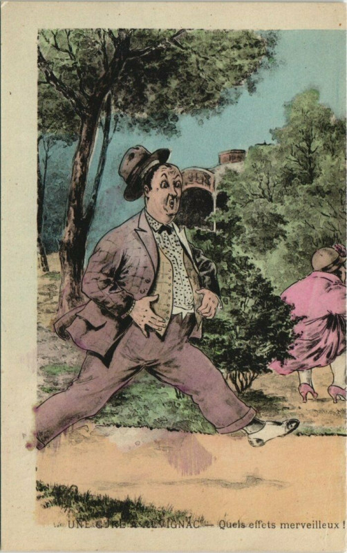 Carte postale ancienne Une Cure a Alvignac - Quels effets merveilleux à Alvignac