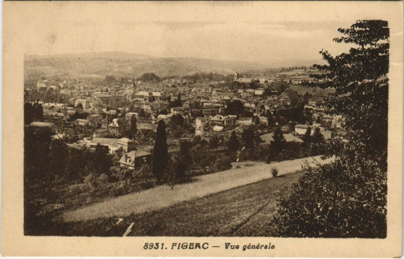 Carte postale ancienne Figeac - Vue Generale à Figeac