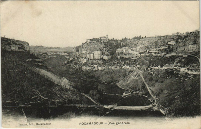 Carte postale ancienne Rocamadour - Vue generale à Rocamadour