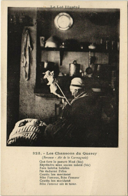 Carte postale ancienne Le Lot Illustre - Les Chansons du Quercy - Air de la Carmagnole