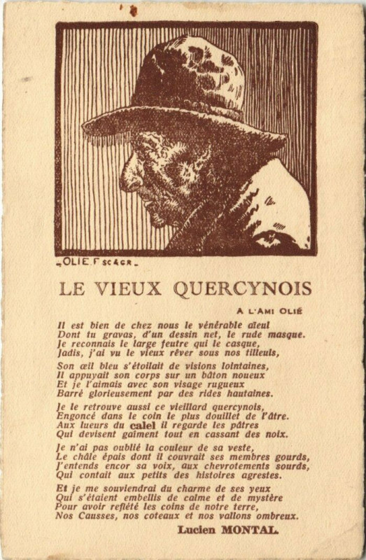 Carte postale ancienne Le Vieux Quercynois Il est bien....
