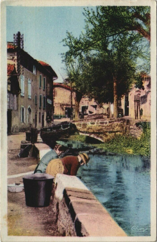 Carte postale ancienne Figeac-en-Quercy Le Petit Cele : Canal de derivation amenant à Figeac