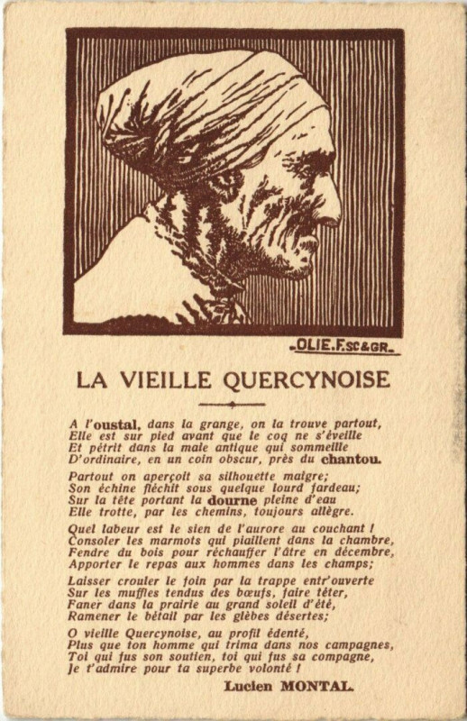 Carte postale ancienne Le Vieux Quercynois A l'oustal....