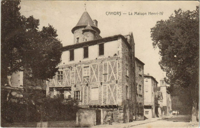Carte postale ancienne Cahors - La Maison Henri Iv à Cahors