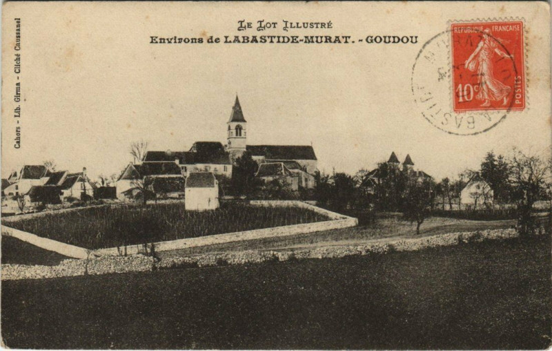 Carte postale ancienne Le Lot Illustre Environs de Labastide-Murat - Goudou