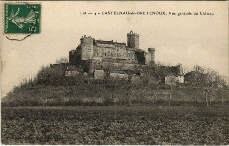 Carte postale ancienne Lot 4 Le Chateau de CASTELNAU, Vue Generale du Chateau