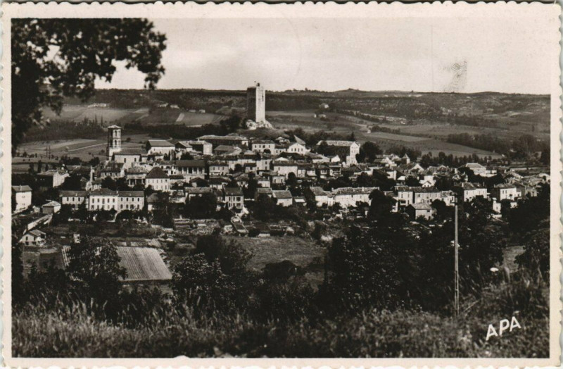 Carte postale ancienne Montcuq Vua Panoramique