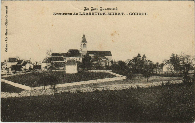 Carte postale ancienne Le Lot Illustre Environs de Labastide-Murat. - Goudou