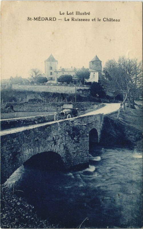 Carte postale ancienne Le Lot Illustre - Le Ruisseau et le Chateau
