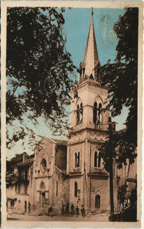 Carte postale ancienne Monteuq Eglise Saint-Privat