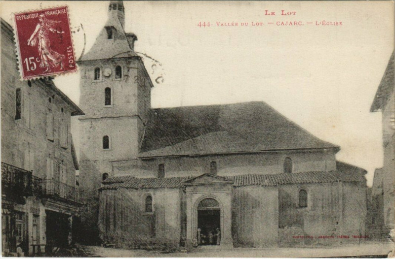 Carte postale ancienne Le Lot Vallee du Lot - Cajanc -L'Eglise