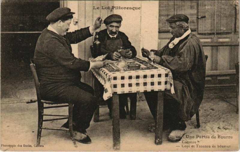 Carte postale ancienne Le Lot Pittoresque - Une Partie de Bourre