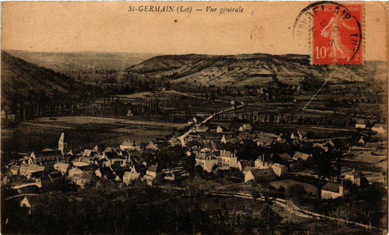 Carte postale ancienne Saint-Germain - Vue générale