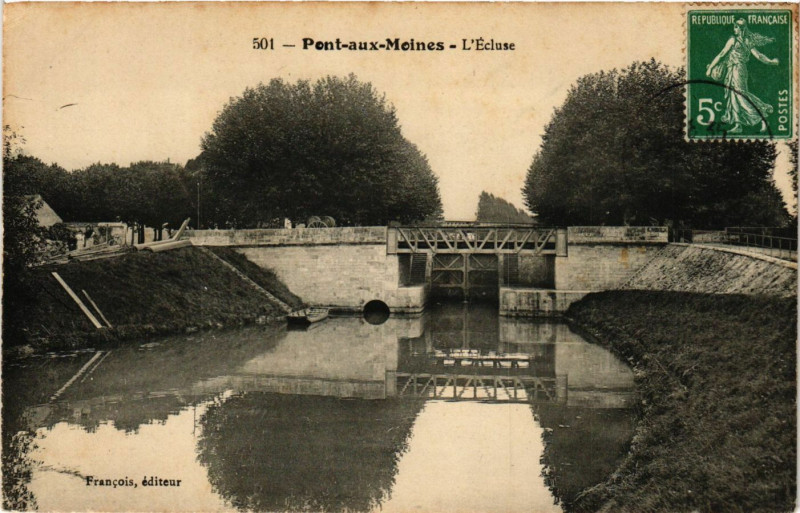 Carte postale ancienne Pont-aux-Moines - L'Ecluse
