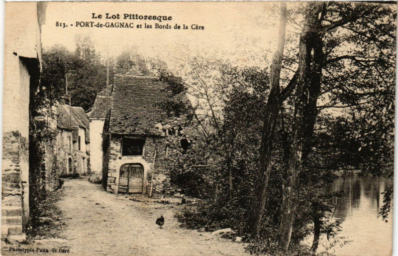 Carte postale ancienne Le Lot Pittoresque - Port-de-Gagnac et les Bords de la Cere