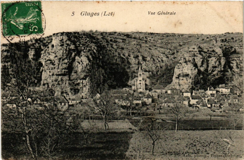 Carte postale ancienne Gluges - Vue générale