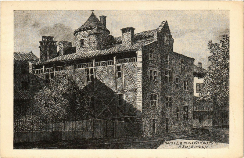 Carte postale ancienne Cahors - La Maison Henry Iv a solacroup à Cahors