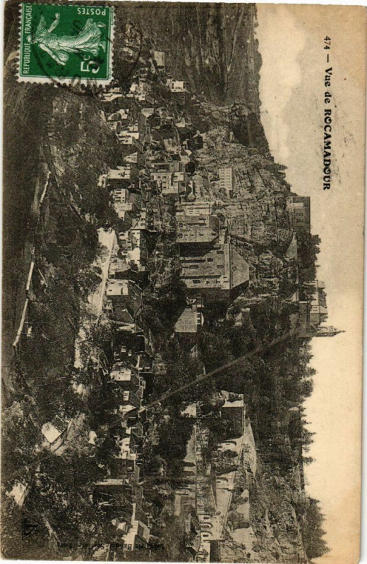 Carte postale ancienne Vue de Rocamadour à Rocamadour