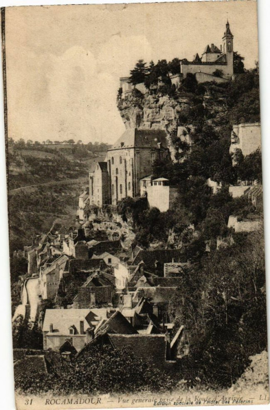 Carte postale ancienne Rocamadour - Vue générale à Rocamadour
