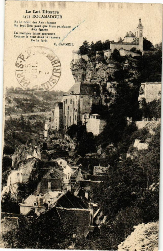 Carte postale ancienne Le Lot Illustre - Rocamadour - Et le brau des Ave resonne à Rocamadour