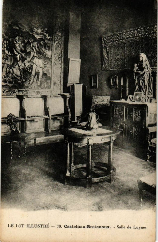 Carte postale ancienne Le Lot Illustre - Casteinau-Bretenoux - Salle de Luynes à Bretenoux