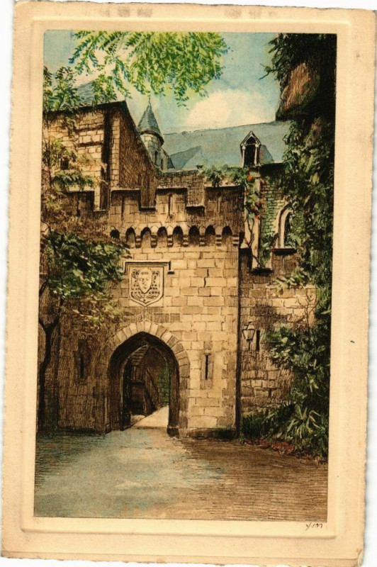 Carte postale ancienne Rocamadour - Sortie des Sanctuaires conduisant au Chemin à Rocamadour