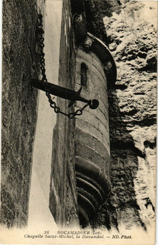 Carte postale ancienne Rocamadour - Chapelle Saint-Michel la Durandal à Rocamadour