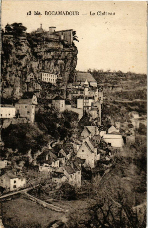 Carte postale ancienne Rocamadour - Le Chateau à Rocamadour