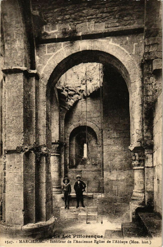Carte postale ancienne Le Lot Pittoresque - Marcilhac - Interieur de l'Ancienne Eglise...
