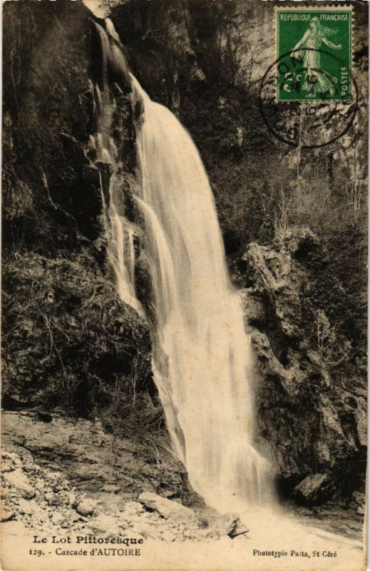 Carte postale ancienne Le Lot Pittoresque - Cascade d'Autoire à Autoire