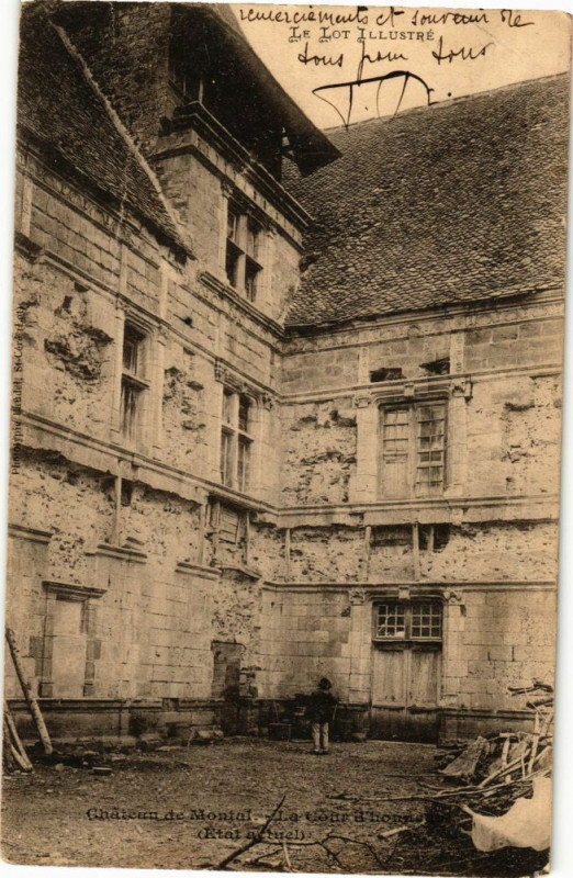 Carte postale ancienne Le Lot Illustre - Chateau de Montal - La Cete d'Lotrail