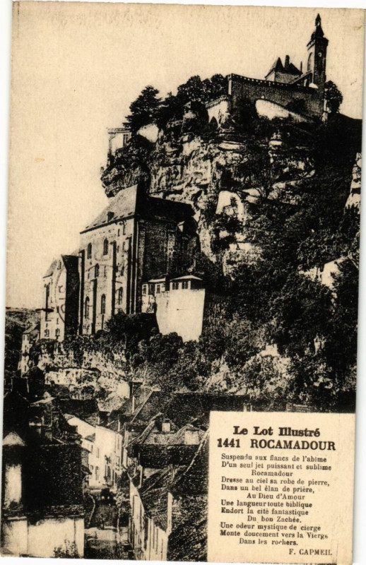 Carte postale ancienne Le Lot Illustre - Rocamadour à Rocamadour