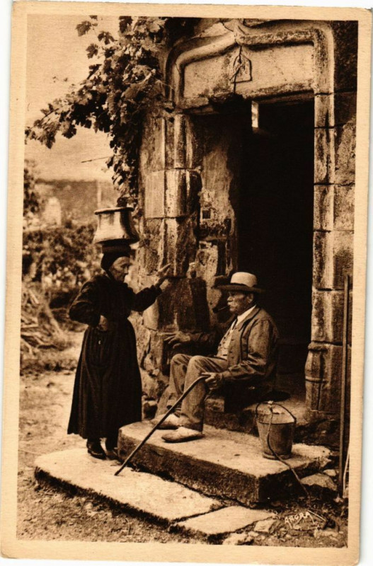 Carte postale ancienne En Quercy - La causette de vieux