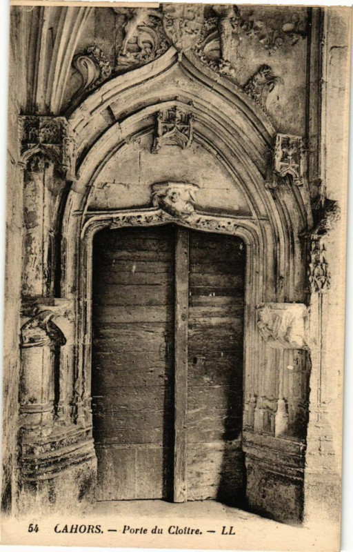 Carte postale ancienne Cahors - Porte du Cloitre à Cahors