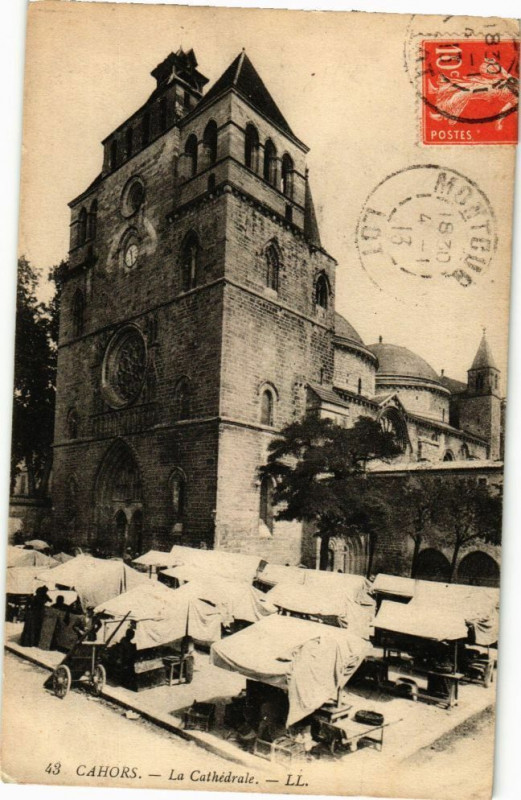 Carte postale ancienne Cahors - La Cathédrale à Cahors