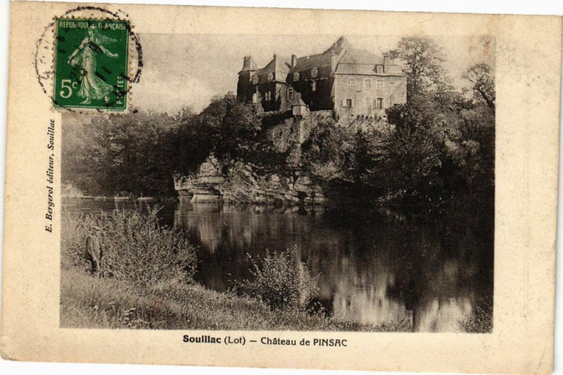 Carte postale ancienne Souillac - Chateau de Pinsac à Souillac