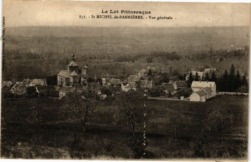 Carte postale ancienne Le Lot Pittoresque - Saint-Michel de-Bannieres - Vue générale